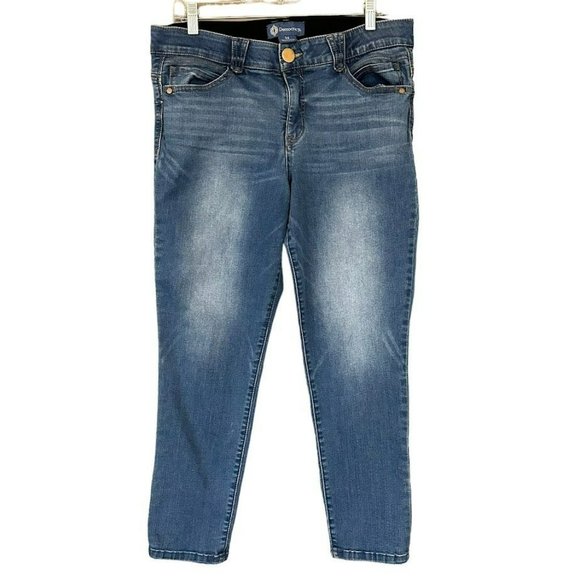 Democracy Ab Technology Absolution Mid Wash Skinny Jeans Womens 14 - Picture 1 of 5